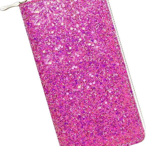 Accessories - Glitter Wallet for Women Shiny Long Phone Clutch Purse Ladies Card Holder
